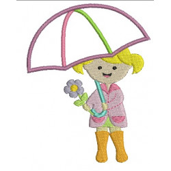 Stickdatei - Happy Spring Girl